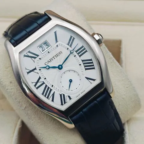 Cartier Tortue W1556233 48mm White gold Silver 1