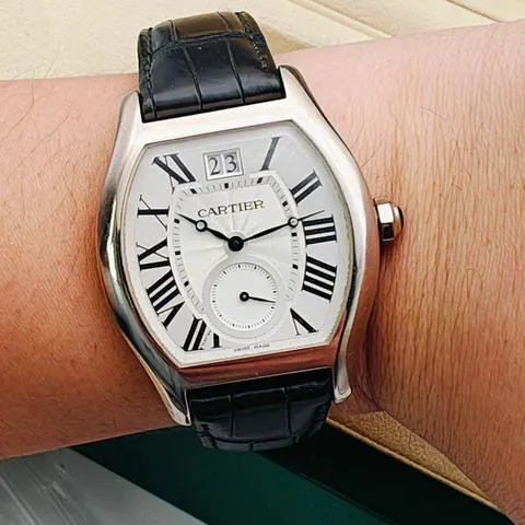 Cartier Tortue W1556233 48mm White gold Silver 6