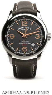 Armand Nicolet MHA A840HAA-NS-P140NR2 Stainless steel Black