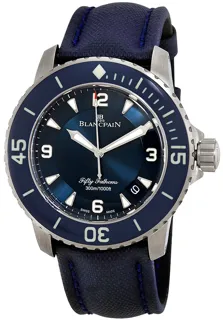 Blancpain Fifty Fathoms 5015-12B40-O52A Titanium Blue