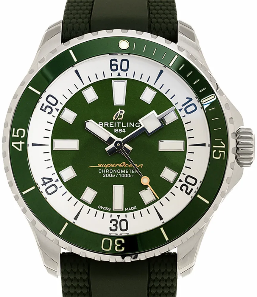 Breitling Superocean A17376A31L1S1 44mm Stainless steel Green