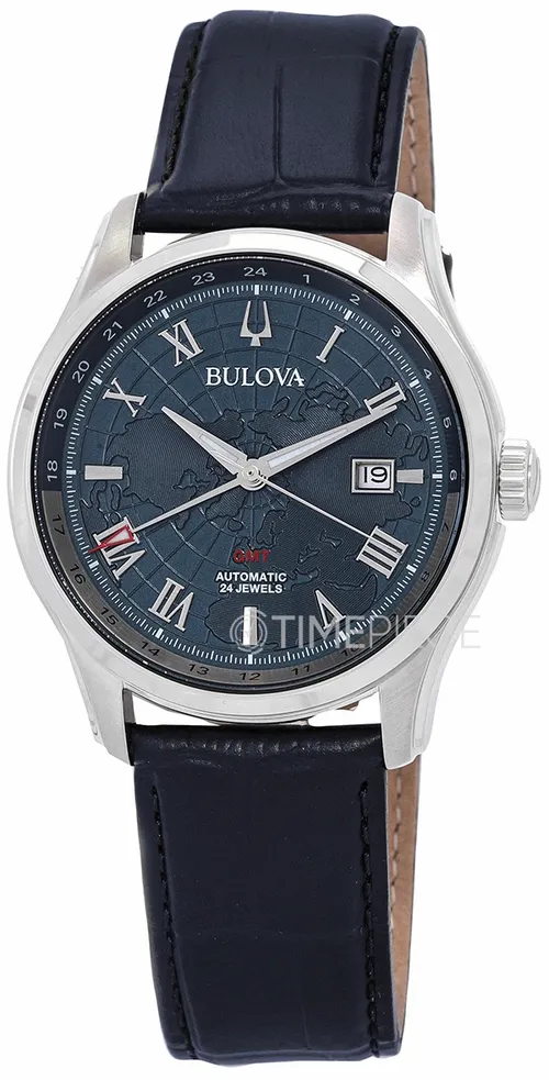 Bulova Wilton GMT 96B385 43mm Stainless steel Blue