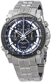 Bulova Precisionist 98B316 Stainless steel Black and Silver