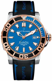 Carl F. Bucherer Patravi ScubaTec 00.10632.24.53.01 44.5mm Rose gold and Stainless steel Blue