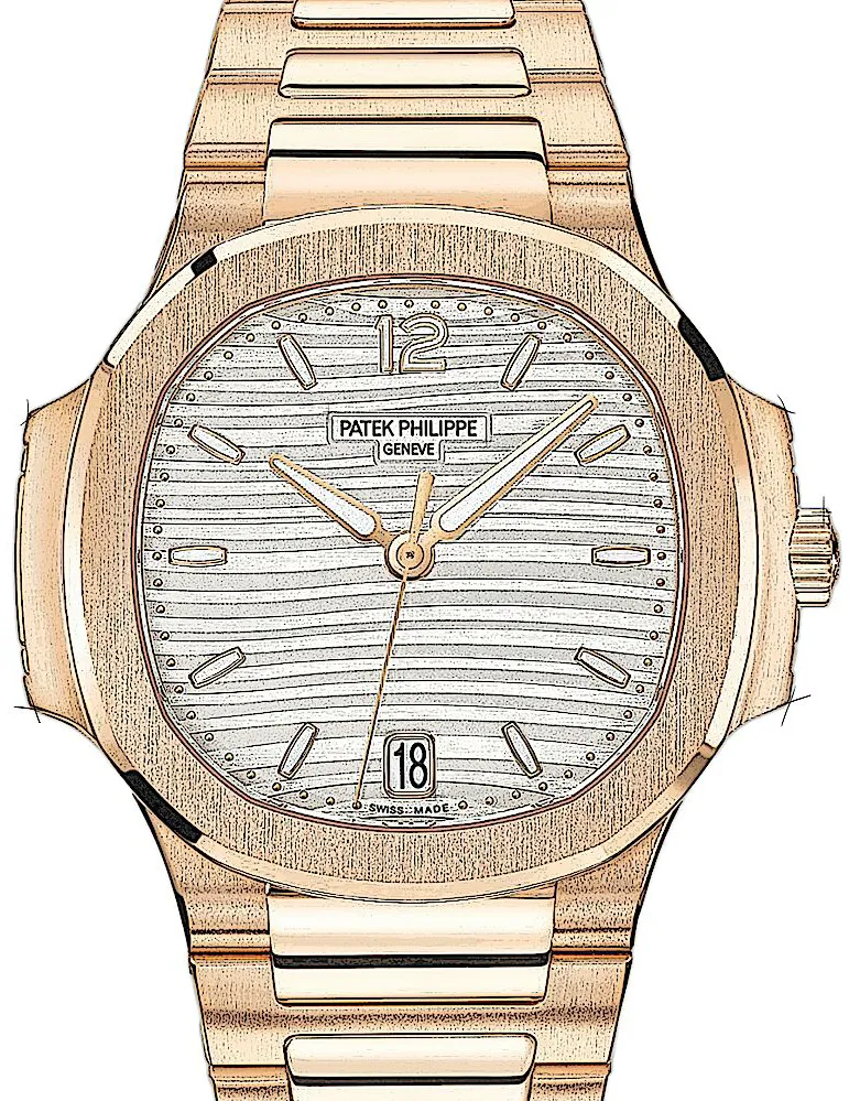 Patek Philippe Nautilus 7118/1R-001 35mm Rose gold Silber