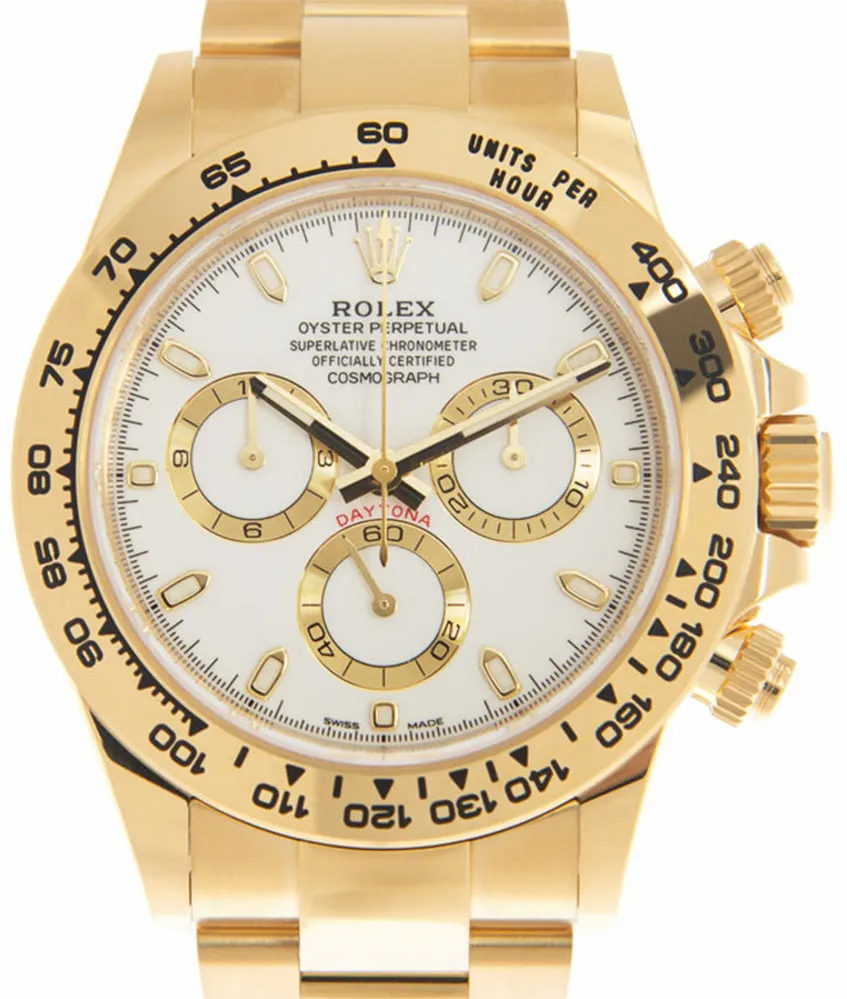 Rolex Cosmograph Daytona 116508WSO 40mm Yellow gold White