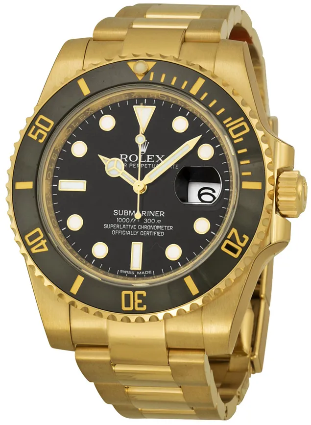 Rolex Submariner 116618LN 40mm Yellow gold Black