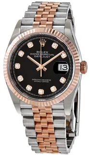 Rolex Datejust 36 126231BKDJ Stainless steel and Everose gold Black