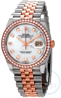 Rolex Datejust 36 126281MDJ Stainless steel and Everose gold White