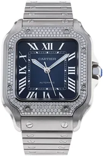 Cartier Santos de Cartier W4SA0006 Stainless steel Blue