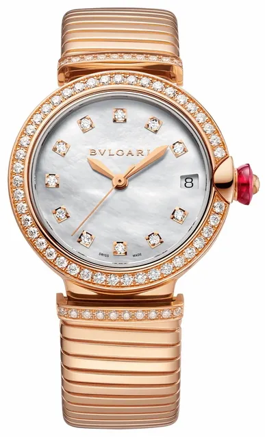 BVLGARI Serpenti 33mm Rose gold Mother-of-pearl