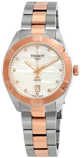 Tissot PR 100 T101.910.22.116.00 Rose gold and Stainless steel White