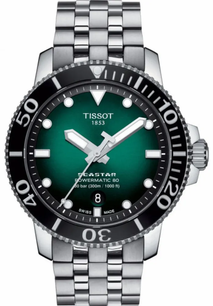 Tissot Seastar T1204071109101 43mm Stainless steel Black