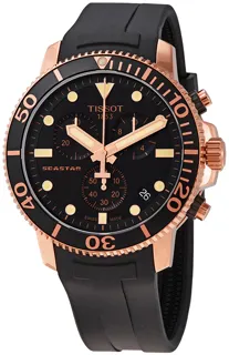 Tissot Seastar 1000 T120.417.37.051.00 Rose gold and Stainless steel Black