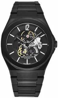 Manager Open mind MAN-RO-09-NM 43mm Stainless steel Black