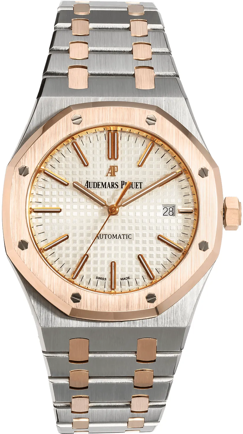 Audemars Piguet Royal Oak 15400SR.OO.1220SR.01 41mm Rose gold and Stainless steel Silver