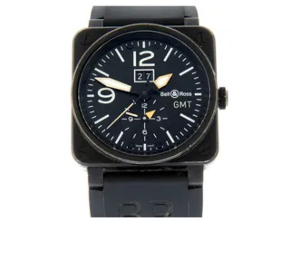 Bell & Ross BR 03-51 GMT BR03-51-S Stainless steel and PVD Black