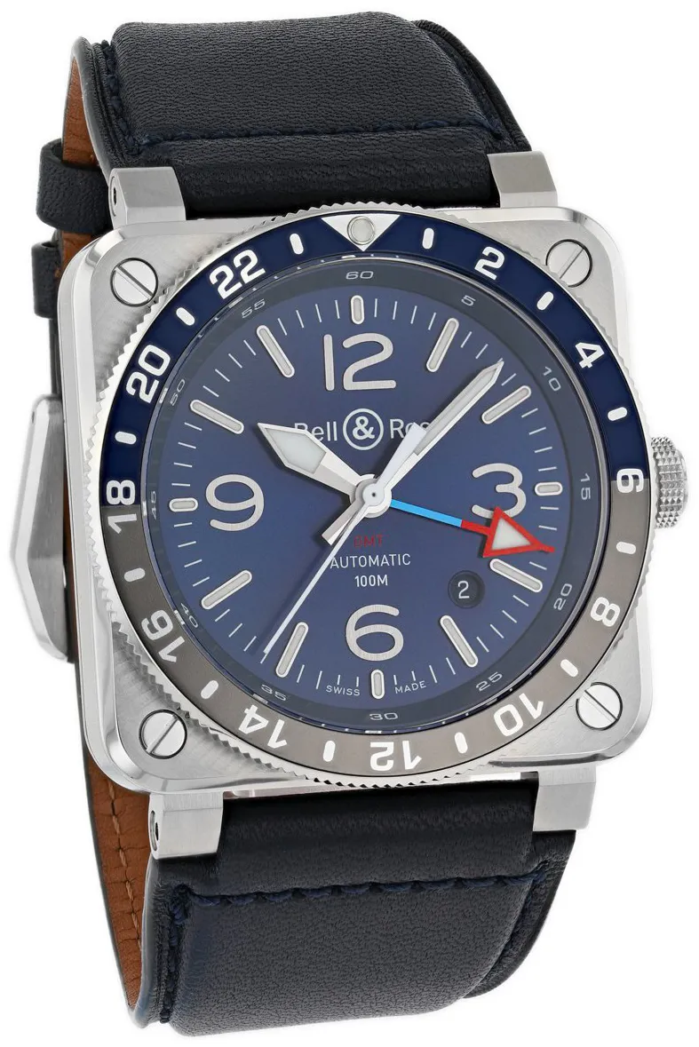 Bell & Ross Instruments BR0393-BLU-ST/SCA 42mm Stainless steel Blue