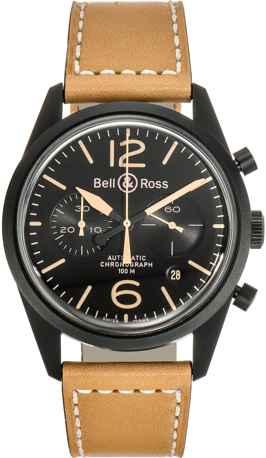 Bell & Ross BR 126 BRV126-HERITAGE /2 41mm Stainless steel Black