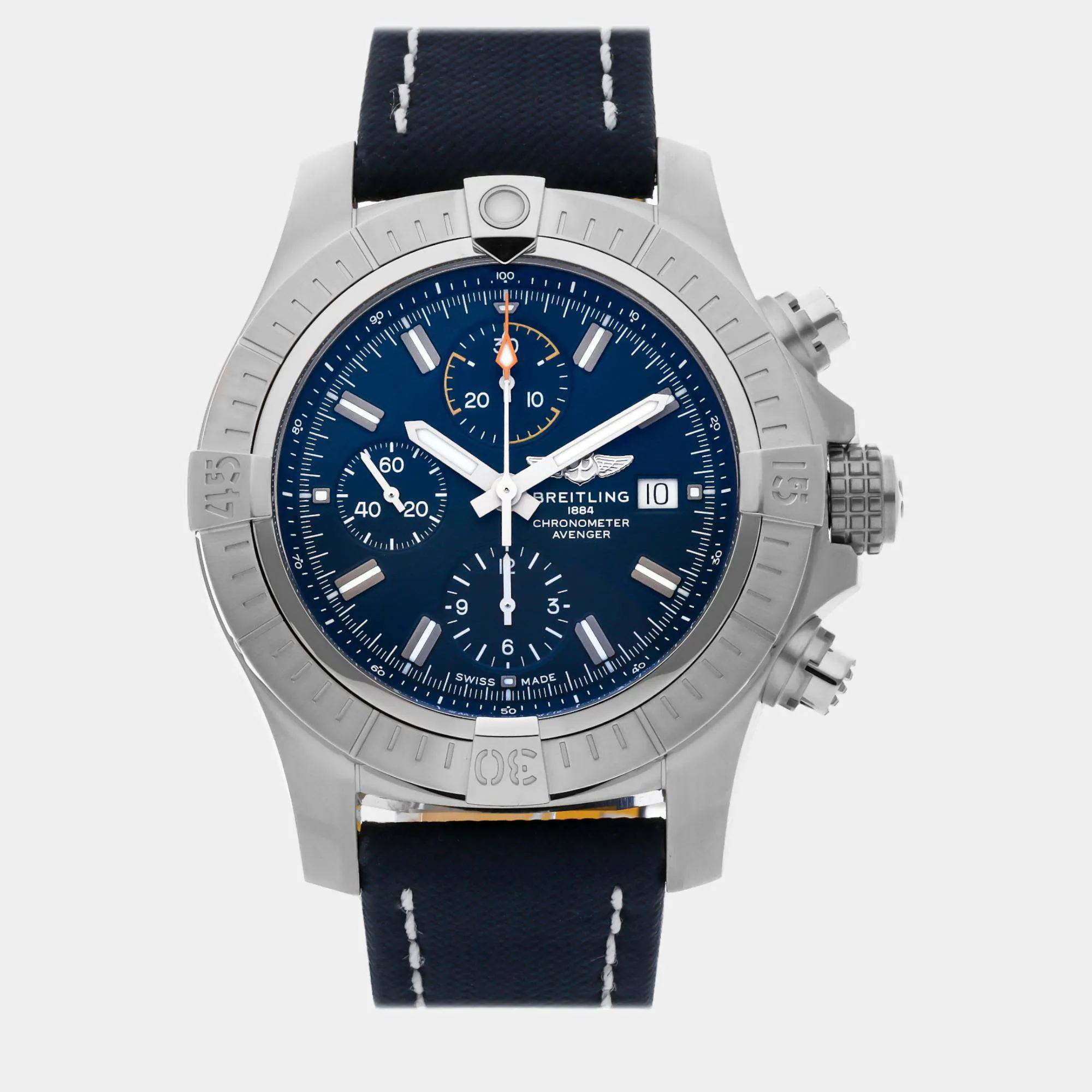 Breitling Avenger A13317101C1X2 45mm Stainless steel Blue