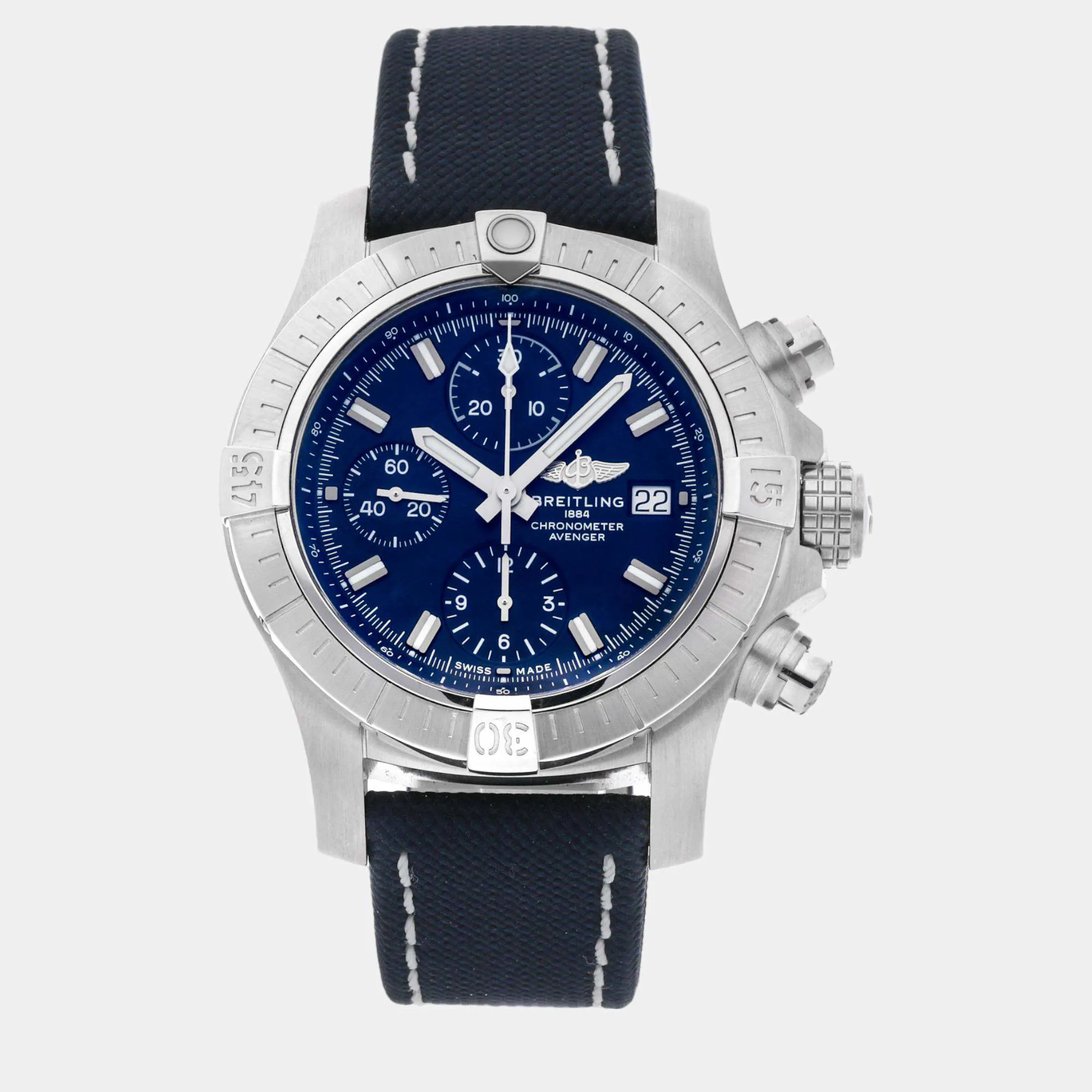 Breitling Avenger A13385101C1X1 43mm Stainless steel Blue