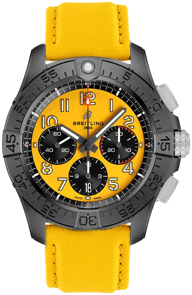 Breitling Avenger SB0147101I1X1 44mm Black ceramic Yellow