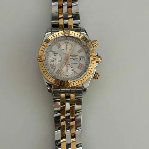 Breitling Chronomat C13356 44mm Yellow gold and Stainless steel White