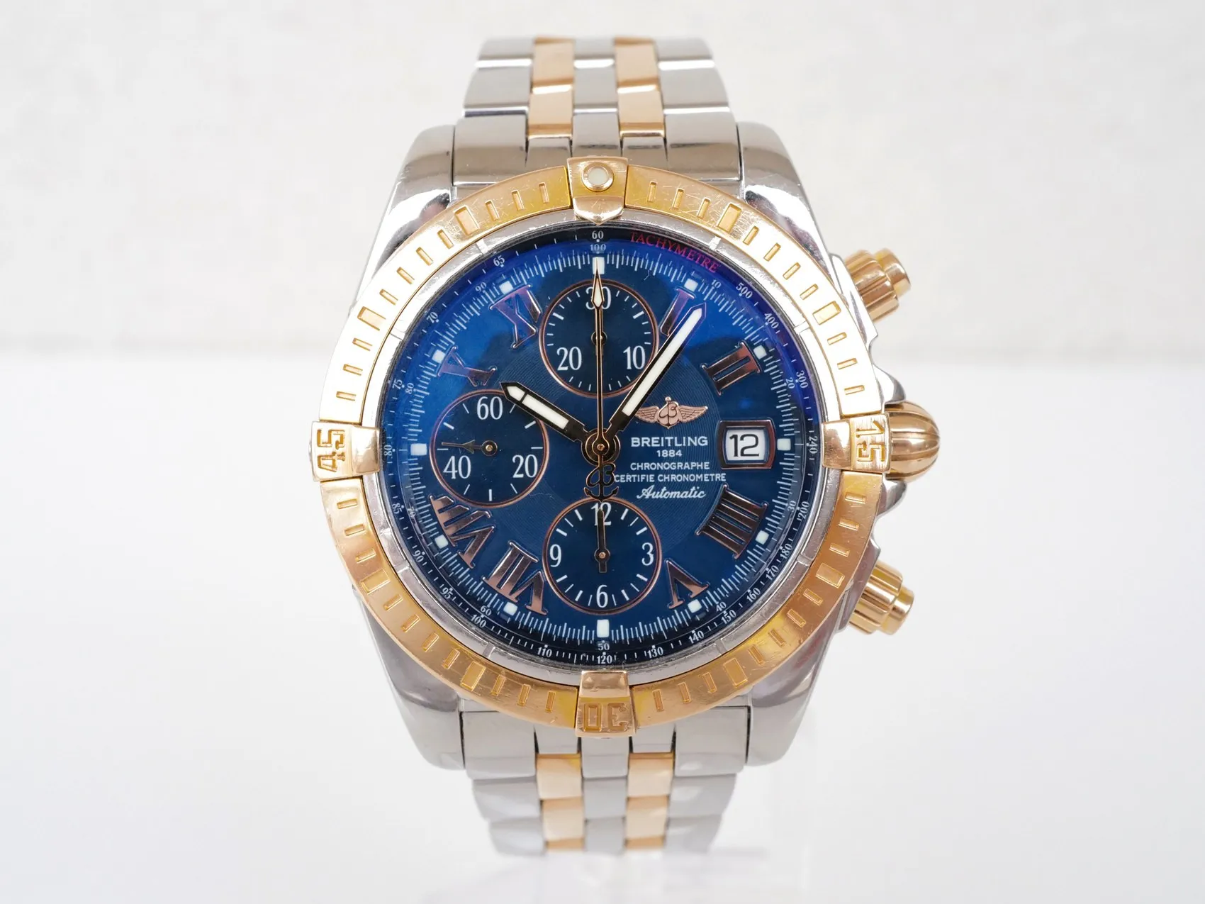 Breitling Chronomat C13356 44mm Yellow gold and Stainless steel Blue