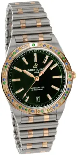 Breitling Chronomat U10380611L1U1 Rose gold and Stainless steel Green