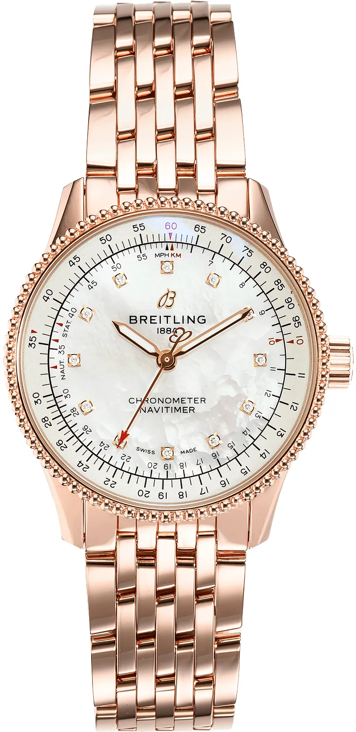 Breitling Navitimer R17395211A1R1 35mm Rose gold White