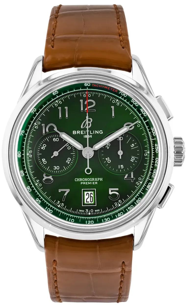 Breitling Premier AB0145371L1P1 42mm Stainless steel Green