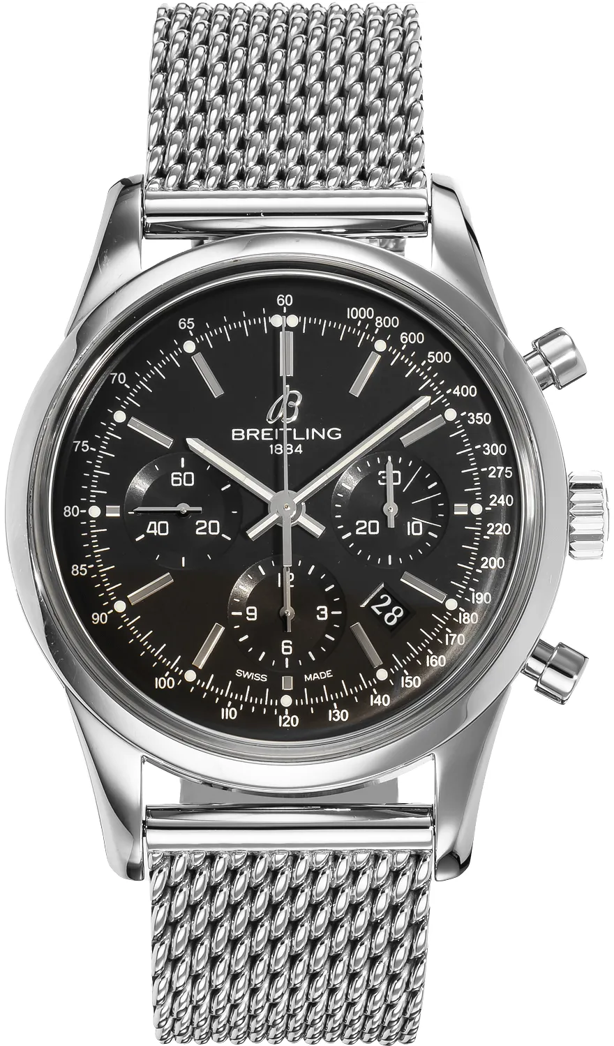 Breitling Transocean Chronograph AB 0152 43mm Stainless steel Black