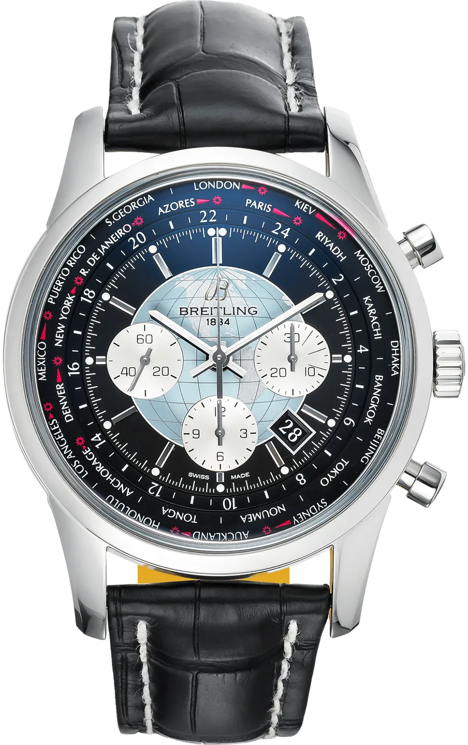 Breitling Transocean AB0510 46mm Stainless steel Black