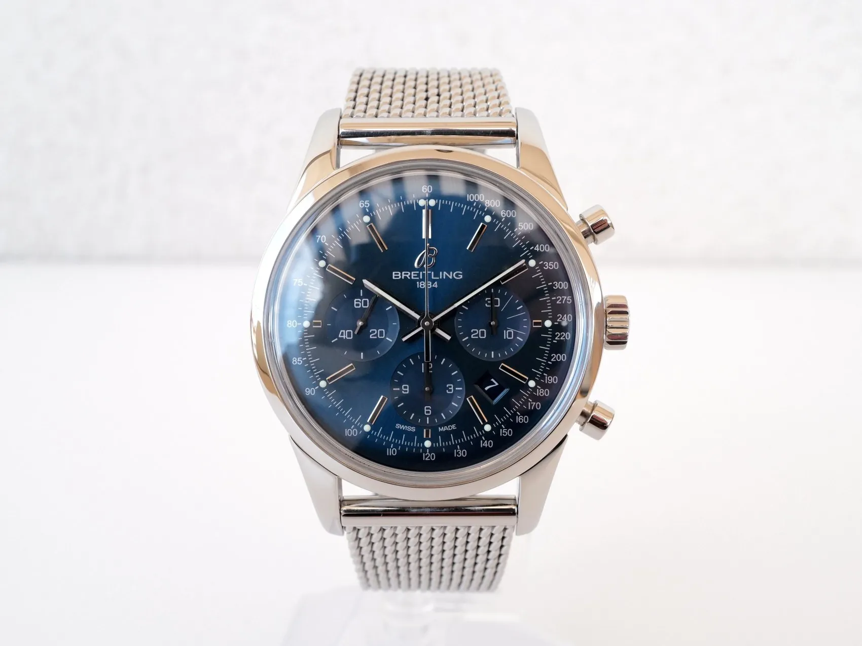 Breitling Transocean Chronograph 43mm Stainless steel Blue