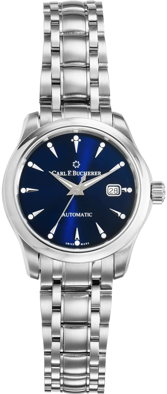 Carl F. Bucherer Manero Autodate 00.10911.08.15.21 30mm Stainless steel Blue