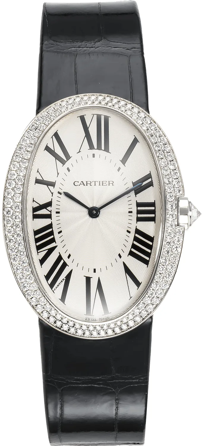 Cartier Baignoire WB520009 44mm White gold Silver Gray