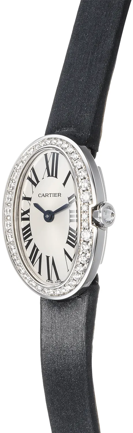 Cartier Baignoire wb520027 26mm White gold Silver Gray 1