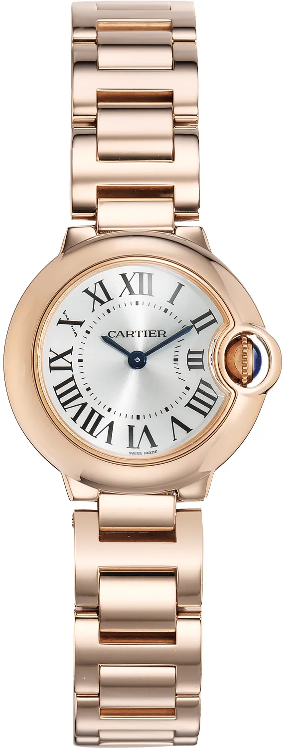 Cartier Ballon Bleu W69002Z2 28mm Rose gold Silver Gray