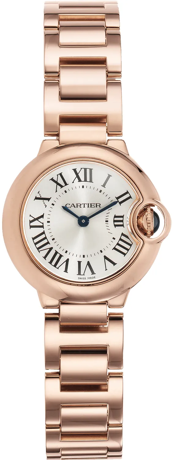 Cartier Ballon Bleu W69002Z2 28mm Rose gold Silver Gray