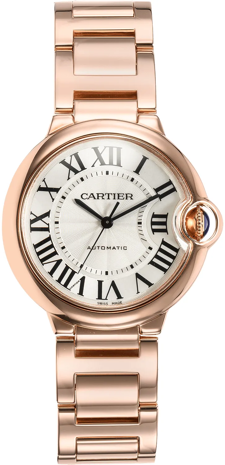 Cartier Ballon Bleu W69004Z2 36mm Rose gold Silver