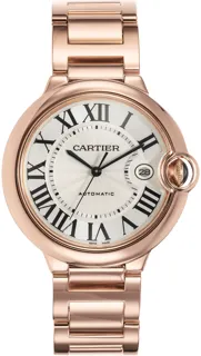 Cartier Ballon Bleu 42mm W69006Z2 Rose gold Silver Gray