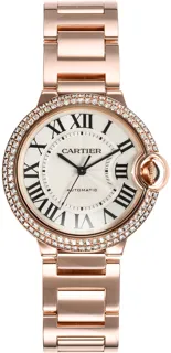 Cartier Ballon Bleu WE9005Z3 Rose gold Silver Gray