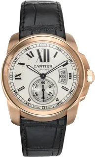 Cartier Calibre de Cartier W7100009 Rose gold Silver Gray