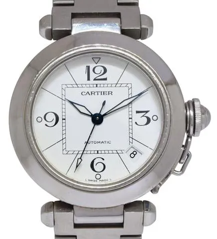 Cartier Pasha C 2324 35mm Stainless steel White