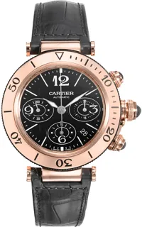 Cartier Pasha Seatimer W3030018 Rose gold Black