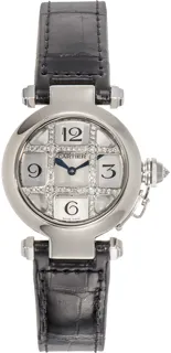 Cartier Pasha WJ11932G 32mm White gold Silver Gray