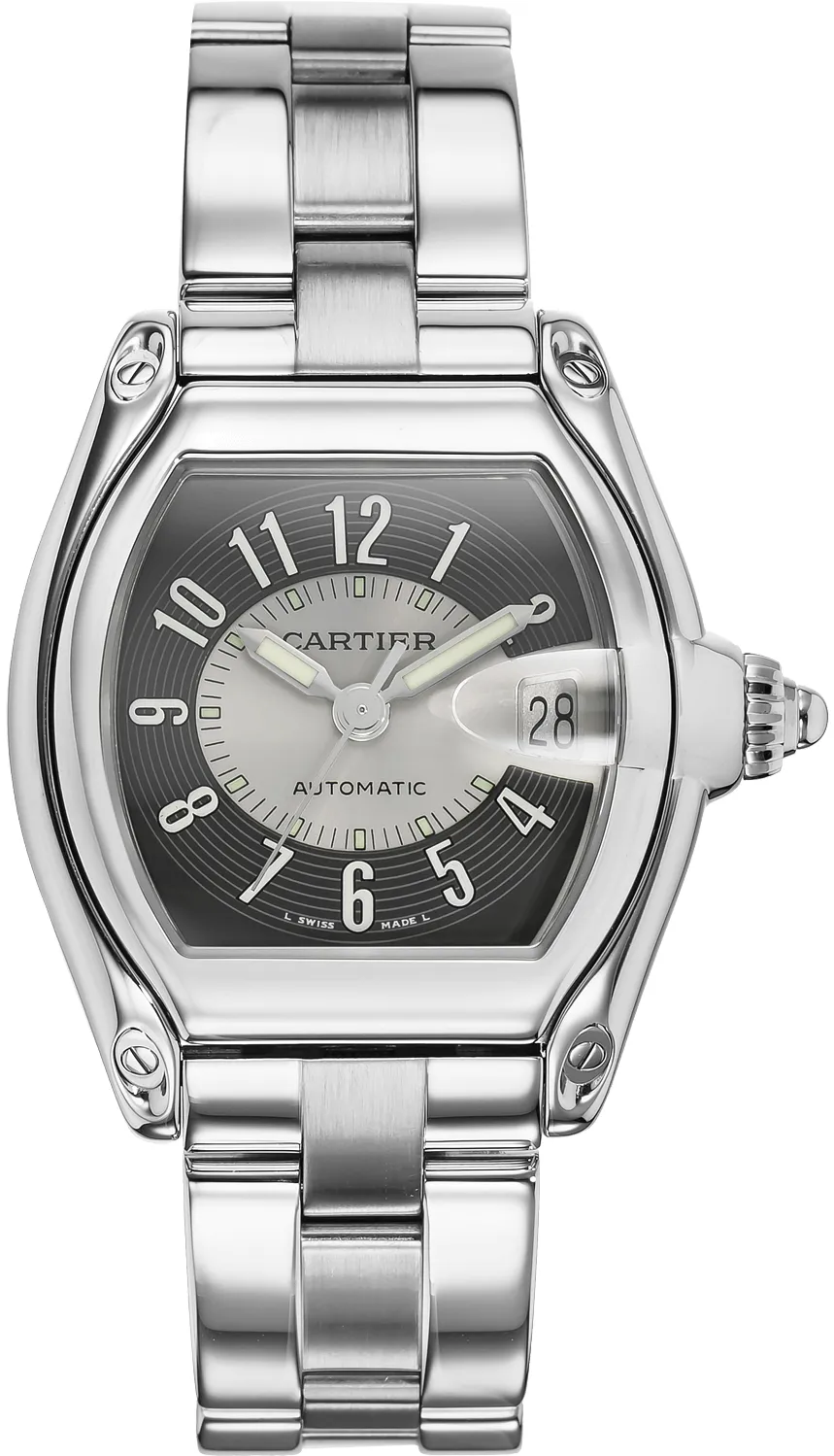 Cartier Roadster W62001V3 35mm Stainless steel Silver Gray