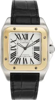 Cartier Santos de Cartier W20072X7 Yellow gold and Stainless steel Silver