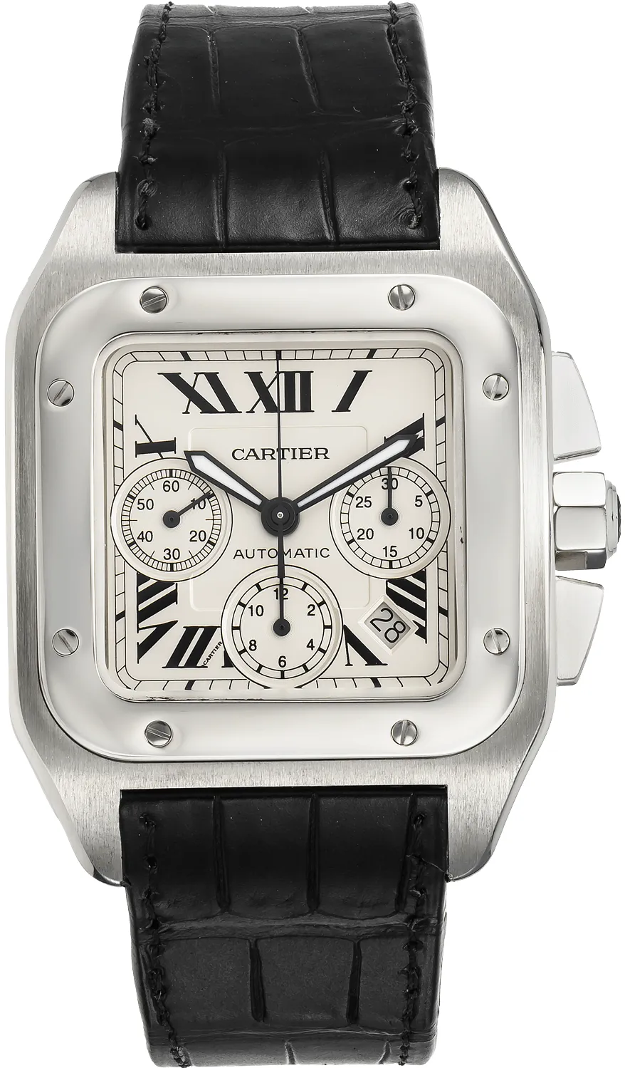 Cartier Santos W20090X8 40mm Stainless steel Silver Gray