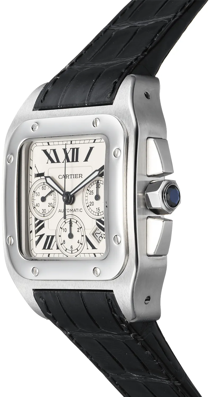 Cartier Santos W20090X8 40mm Stainless steel Silver Gray 1